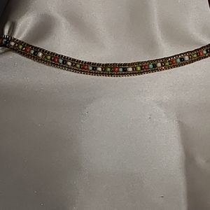 Multi colored beaded rope necklace